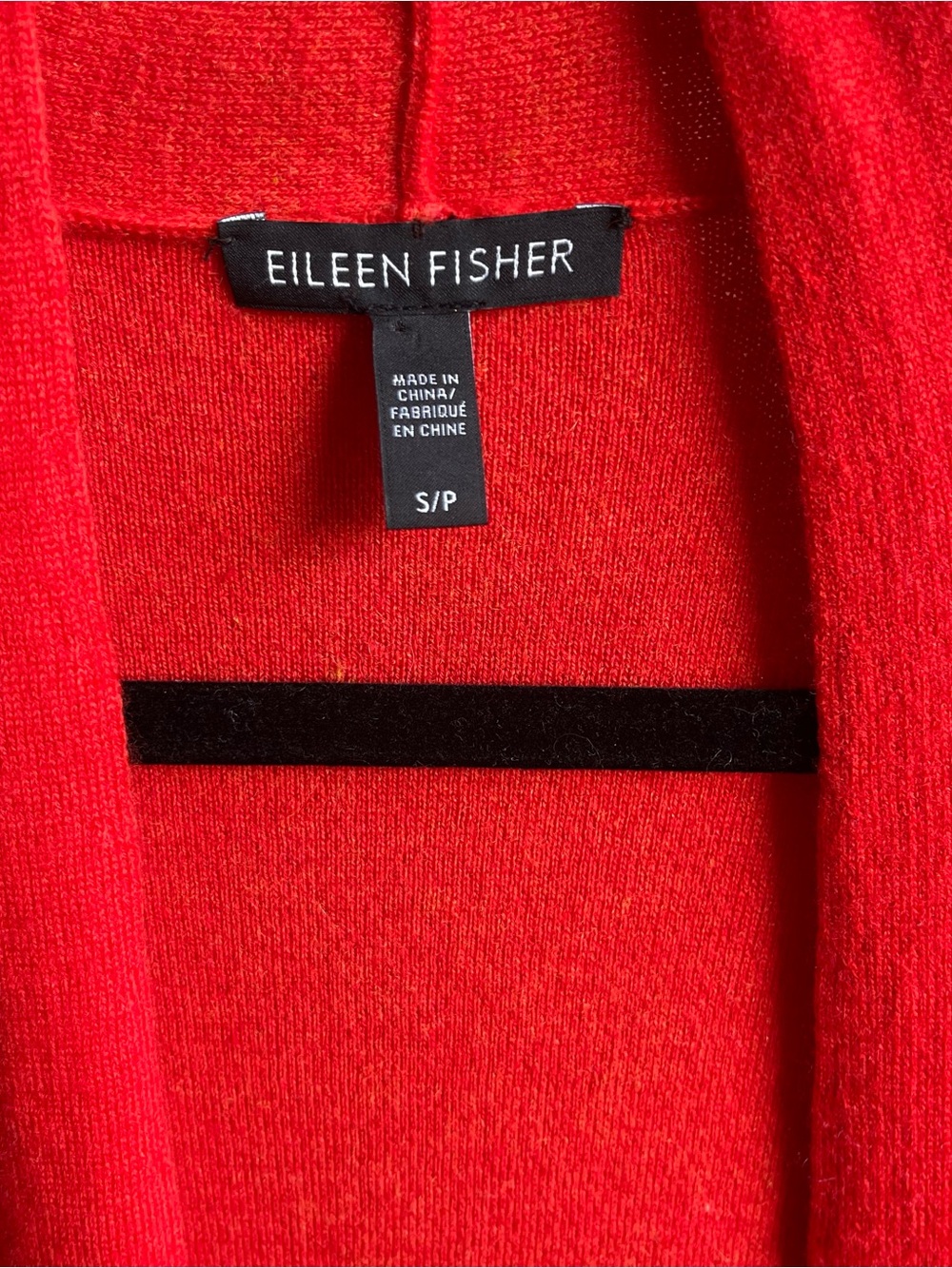 Eileen Fisher Womens Merino Wool Cashmere Long Cardigan Size Small Red Holiday - Picture 2 of 8